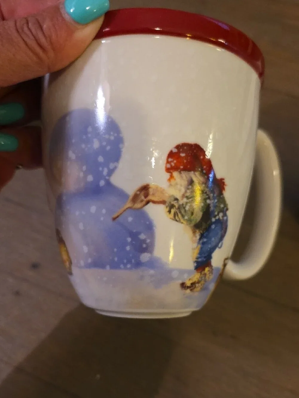 Williams Sonoma Nordic Elf Stoneware Mugs- Set Of 3